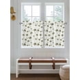 thumbnail image 7 of Half Window Curtain 36 Inches Long, Palm Trees Window Treatment Curtain Drapes, Green Botanical Summer Tropical Plants Small Tier Curtains for Bathroom Over Sink, 27.5"x36", 2 Panels, 7 of 7