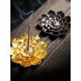 thumbnail image 3 of Alloy Lotus Incense Holder With Miao Lotus Image Design, 5 Holes Large Size Incense Burner For Sticks And Coils, Compact, 3 of 5