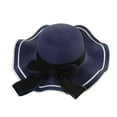 thumbnail image 2 of AirLoni Sun Hats For Women Bow Decor Wide Brim Straw Hat Sunshade UV Protection Panama Cap Beach Hat For Travel Navy,One Size, 2 of 2