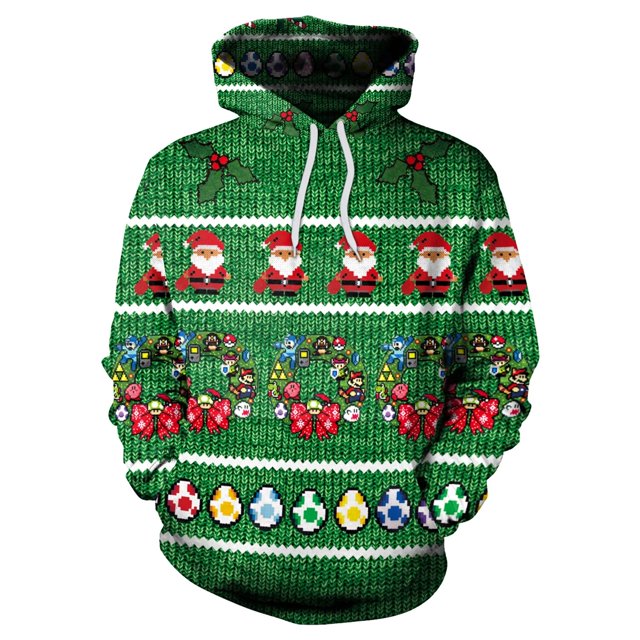 Sudaderas con capucha navideñas para hombre y mujer, jerseys con estampado de cubierta completa 3D, sudadera con capucha de gran tamaño, ropa de calle informal, ropa superior para pareja