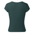 thumbnail image 5 of Tops for Women Trendy Small Women's Shirt Top Women Satin Juniors Fall Tops Long Sleeve Mens T Shirts Spandex Shirts Lace Dress Top Rayon Shirt Short Sleeved Womens Solid T Compression Long Green L, 5 of 5