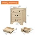 thumbnail image 2 of WAMPAT Nightstands Set of 2 with Charging Station,Night Stand with 6 Drawers,Wood End Table,Side Table for Living Room, Bedroom,Brown, 2 of 8