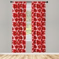 thumbnail image 5 of Ambesonne Flower Window Curtains, Seasonal Romantic Spring, Each 28" W x 84" L, Pale Pink Vermilion, 5 of 5
