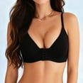 thumbnail image 2 of Vetsdori Womens Front Closure Everyday Bras Wireless Bralette Soft Push up No Padding Large Bust Bras,Bras for Women, 2 of 9