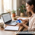 thumbnail image 2 of 6 Pcs Magnetic Sensory Balls for Adults & Teens, Silicone Quiet Desk Stress Relief Fidget Ball Toys for Autism, Anxiety,  Fun Gift Idea, Blue, 2 of 9
