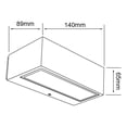 thumbnail image 5 of Lampara Muro Led Exterior Negro 9w Luz Blanca Neutra Hled-37 Tecnolite, 5 of 5