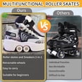 thumbnail image 3 of Roller Skate Shoes for Adults, Roller Skate Shoes & Sneakers 2-in-1, Deformation Roller Shoes for Men and Women, Unique Gift for Birthday/ Christmas/Anniversary for Friend&, 3 of 7