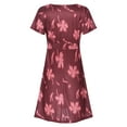 thumbnail image 2 of Zaldita Women's Short Sleeve Jacquard Wedding Guest Maxi Dresses Evening Gowns Red 3XL, 2 of 7