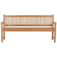 thumbnail image 5 of Teak Wood Elzas Triple Outdoor Patio & Garden Bench, 5 of 5