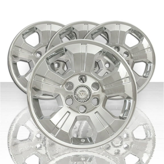Set of 4 18" 5 Spoke Wheel Skins for 2019 Chevy Silverado 1500 LD - Chrome
