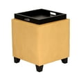 thumbnail image 2 of Armen Living Rainbow Microfiber Storage Ottoman-Color:Cream, 2 of 3