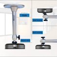 thumbnail image 3 of Projector Ceiling Mount, 2Pcs Projector Ceiling Hanger Universal School Office Accessories Wall Mounted Mini Durable Projector Wall Mounted Ceiling Light(Silver), 3 of 5