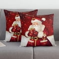 thumbnail image 2 of Santa Claus Throw Pillow Covers Dreamlike Merry Christmas and Happy New Year Soft Decorative Throw Pillowcase Indoor/Outdoor Square Pillow Cover Cushion Case for Couch Sofa Bedroom Car (18in x 18in), 2 of 6