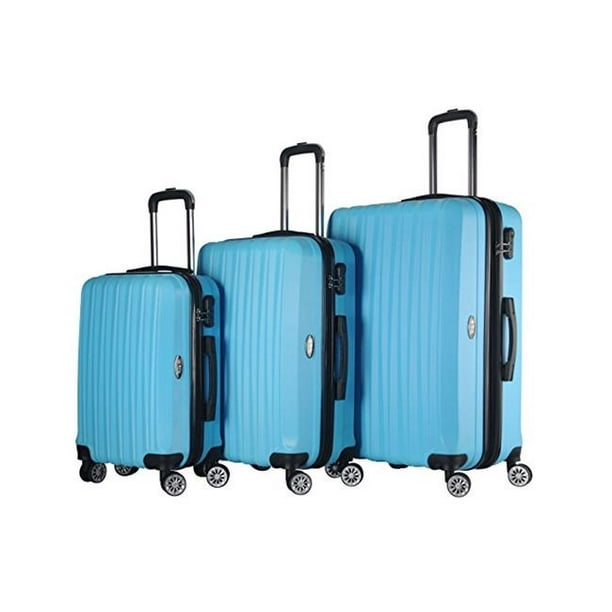 Brio Luggage - Brio Luggage 1600-Light Blue Hardside Spinner Luggage ...