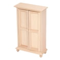 thumbnail image 3 of Armario de madera para casa de muñecas, accesorio en miniatura para dormitorio y sala de estar, 3 of 10