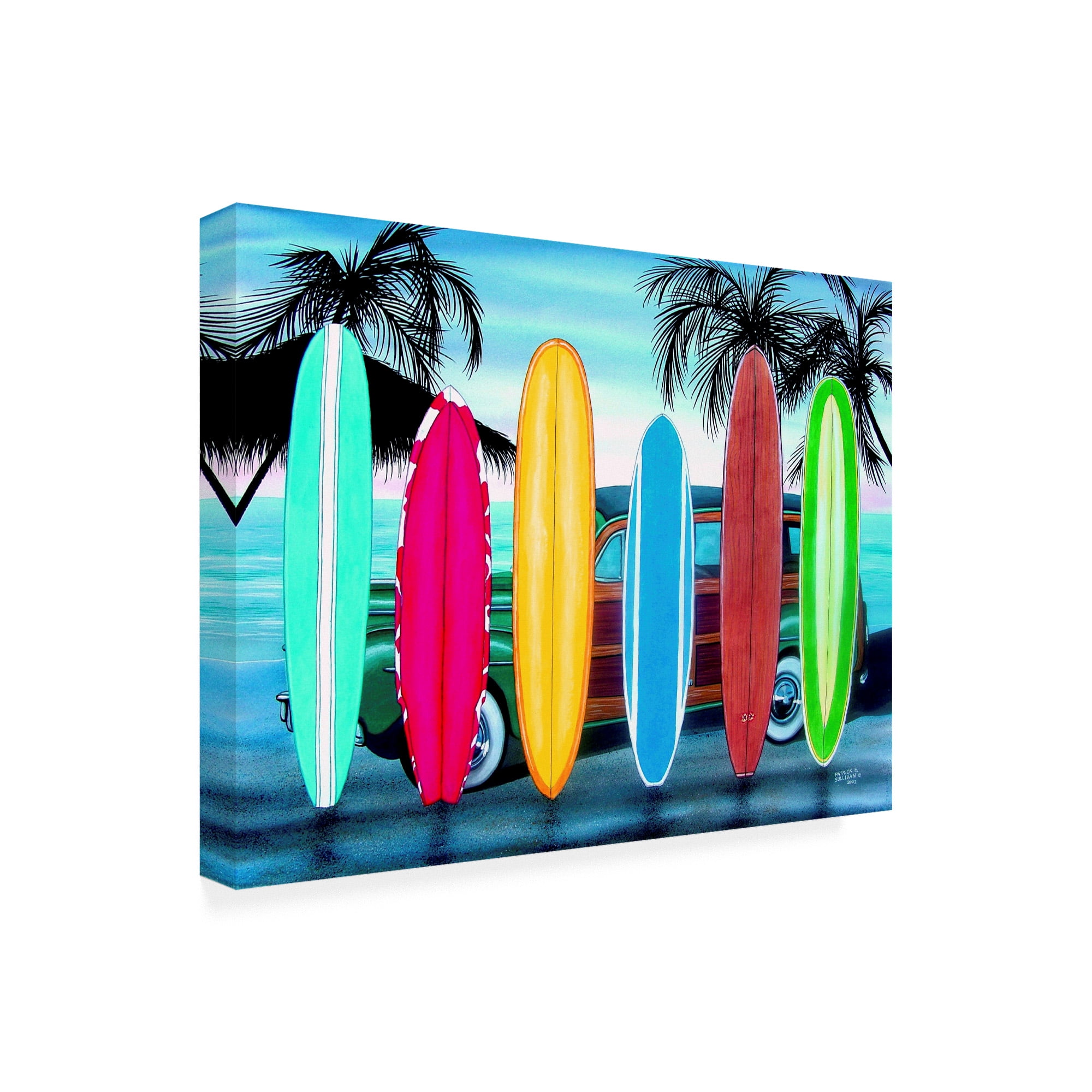 Trademark Fine Art 'Woody & Surfboards' Canvas Art by Patrick Sullivan