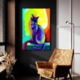 thumbnail image 5 of Epic Art 'Pop Art Black Cat' by Furbaby Affiliates, Acrylic Glass Wall Art, 24"x36", 5 of 8