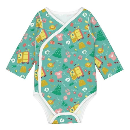 

Matuu Happy Summer for Baby Long-Sleeve Bodysuit Soft Cotton Comfortable and Breathable Perfect for Newborns and Infants