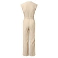 thumbnail image 7 of Clearance!NMMUED Jumpsuits for Women Dressy, Wide Leg Jumpsuits for Women, Sleeveless Jumpsuits for Women, Formal Jumpsuits for Women, Elegant Jumpsuits for Women, Khaki S, 7 of 7