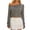 Black, variant on One Shoulder Tops for Women Cropped Long Sleeve Shirts Loose Fit Casual Blouses Fashion Clothes(Khaki,Small)