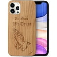 thumbnail image 1 of Case Yard Wooden Case Outside Soft TPU Silicone Slim Fit Shockproof Wood Phone Cover for Girls Boys Men and Women Supports Wireless Charging In God We Trust Design case for iPhone-11-Pro-Max, 1 of 7