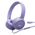 thumbnail image 1 of Auriculares JBL Tune 520C USB-C con cable, audio de alta resolución para supraaurales, color morado, 1 of 9