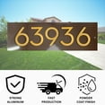 thumbnail image 4 of Floating Modern 4" Number Horizontal Address Plaque (5 characters) - Roman Bronze/Gold, 4 of 5