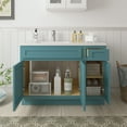 thumbnail image 3 of 51 in. W x 21 in. D x 32.5 in. H Bath Vanity Cabinet without Top in Sea Green, 3 of 5