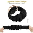 thumbnail image 2 of 22mm Scrunchie Watch Band Compatible with Samsung Galaxy Watch 3 45mm , Galaxy Watch (46mm) Bands, Elastic Stretch Fabric Replacement Bands Straps Wristbands for Gear S3 Frontier/ S3 Classic (Black), 2 of 11