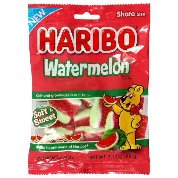 Hairbo Watermelon Gummi Candies,, 3.1 oz. Bags (3 pack)