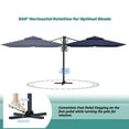 thumbnail image 5 of Boyel living Aluminum and Steel Cantilever LED Outdoor Patio Umbrella Navy Blue, 5 of 12