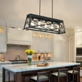 thumbnail image 2 of 5-Light Farmhouse Pendant Lighting for Kitchen Island Matte Black Ceiling Mount Dining Room Light Fixture, 2 of 6