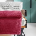thumbnail image 2 of Exclusivo Mezcla Plush Fuzzy Fleece Twin Size Blanket, Super Soft Fluffy Blankets (Burgundy, 60"x80"), 2 of 6