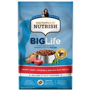 Rachael Ray Nutrish Big Life Dry Dog Food for Big Dogs, Hearty Beef, Veggies & Brown Rice Recipe, 28 lb Bag
