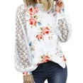 thumbnail image 4 of Women’s Long Sleeve Tops Lace Casual Loose Blouses T Shirts Ladies Elegantes T-shirts Business Casual Tops for Works, 4 of 5