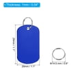 thumbnail image 2 of Uxcell Aluminum Blank Tags Rectangle Metal Stamping Blanks Pet ID Label with Key Rings Blue 10Pcs, 2 of 6