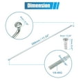 thumbnail image 4 of 36 piezas de radios de bicicleta galvanizados J Bend de 13G de 288 mm 11.34" con tuercas para bicicleta de montaña MTB, 4 of 7