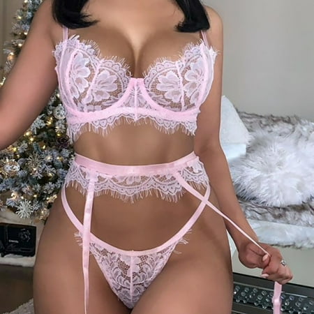

QWANG Women s Fashion Sexy Lace Split Suit Sexy Solid Color Underwear Panties