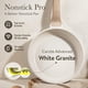 thumbnail image 4 of Sartén Antiadherente CAROTE, Sartén para Omelet, Sartén de Granito Saludable y No Tóxico, Compatible con Inducción, Mango Resistente al Calor, Libre de PFOA, Blanco Crema, 12", 4 of 7
