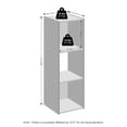 thumbnail image 2 of Furinno PELLI CUBIC Storage Cabinet in Bookcase in Bookshelf in 3-Cube in White, 2 of 6