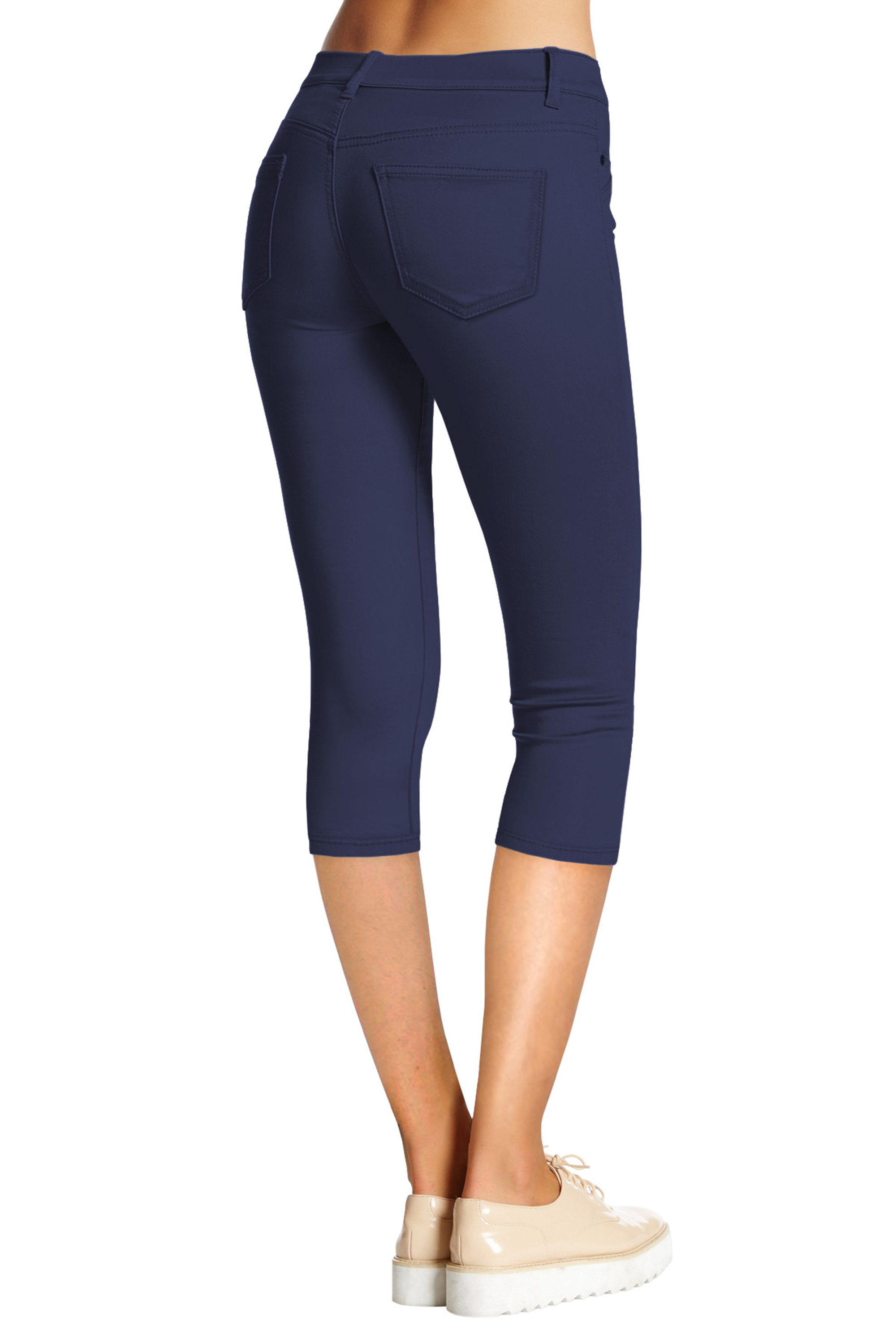 Hybrid and Company Women's Hyper Stretch Denim Capri Jeans - image 2 of 3