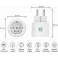 thumbnail image 2 of Wifi Smart Plug, 16a Smart Socket Compatible With Alexa, Google Home, Remote Control, Power Consumption Measurement, Voice Control, Time Function, 2pc, 2 of 5