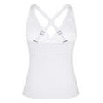 thumbnail image 5 of Firpearl Women's Underwire Swimsuit Top Modest Swimwear with Built in Bra Push Up Bathing Suit Tops White US12, 5 of 7