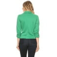thumbnail image 4 of Women's Solid Comfy Casual Office Work 3/4 Long Sleeve Open Front Blazer Jacket S-3XL, 4 of 5