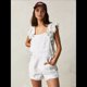 thumbnail image 4 of Pantalones Cortos Vaqueros para Mujer, de Verano Informales, Holgados, Ajustables, con Tirantes. M, 4 of 8