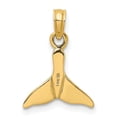 thumbnail image 3 of 14K Gold Polished Small Whale Tail Charm, 3 of 4