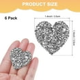 thumbnail image 3 of Uxcell 6-Pack Parches de Corazón de Strass para Planchar 3.5cm Adhesivos Brillantes para DIY/Ropa/Zapatos/Bolsas, 3 of 7