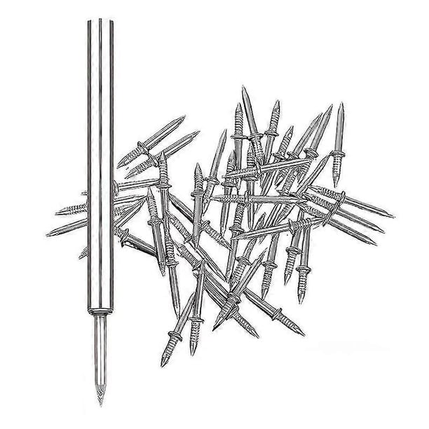 100 clavos sin costura de doble cabeza para zócalos, clavos para zócalos sin marcas, clavos sin costuras con funda para clavos