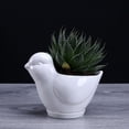 thumbnail image 5 of 1pc Ceramic Cartoon Animal Shape Flower Pot Ceramics Succulent Plant Pot Container Desktop Adornment for Home (White Small Size Bird Shape), 5 of 5