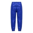 thumbnail image 2 of SonxaHe Big Girl Boy Pants Sequin Dancewear Loose Dance Pants Kids Party Holiday Costume Jazz Streetwear Trousers Blue,Sized 7-8, 2 of 8